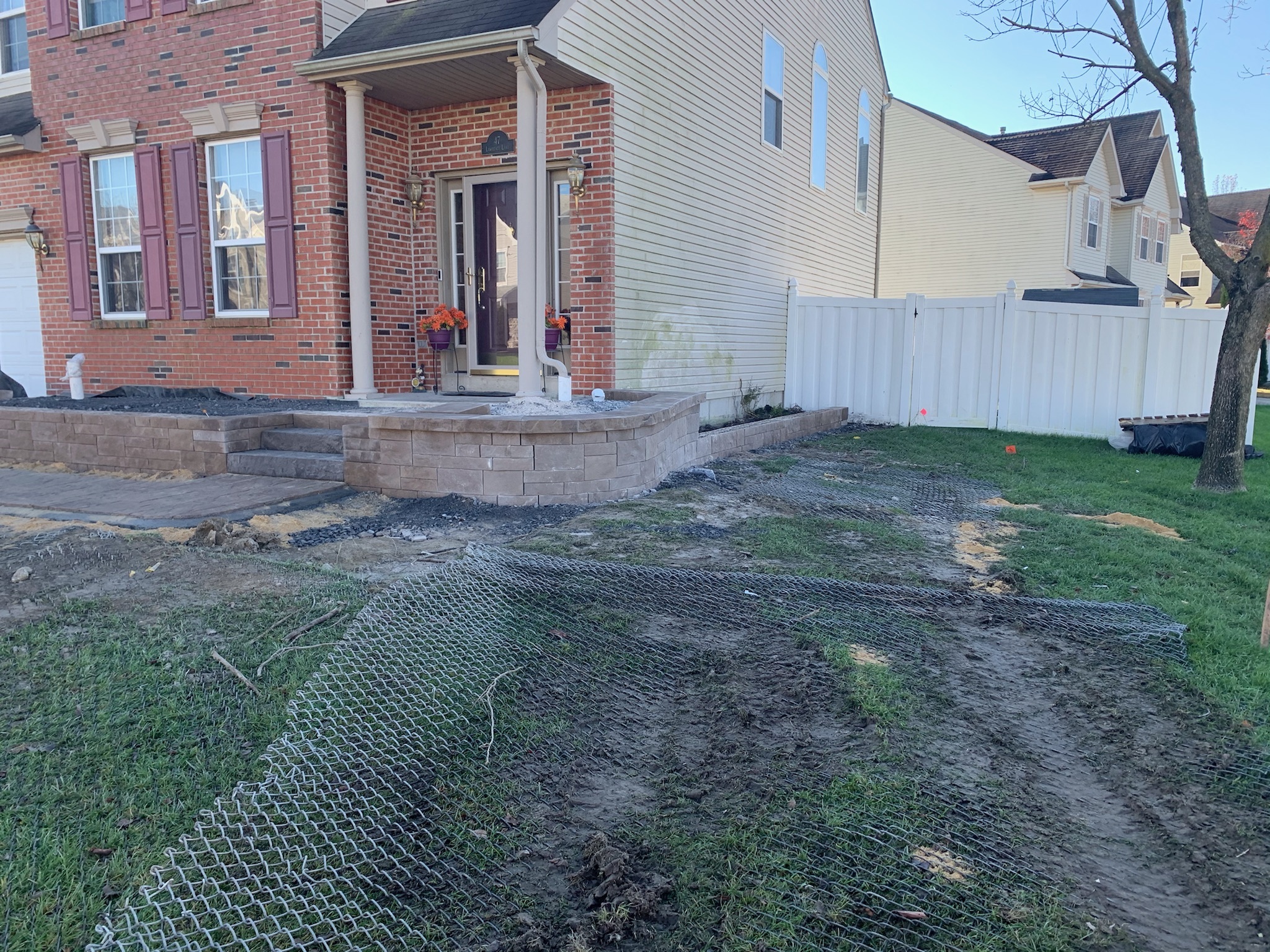 Updated Front Porch & Retaining Wall